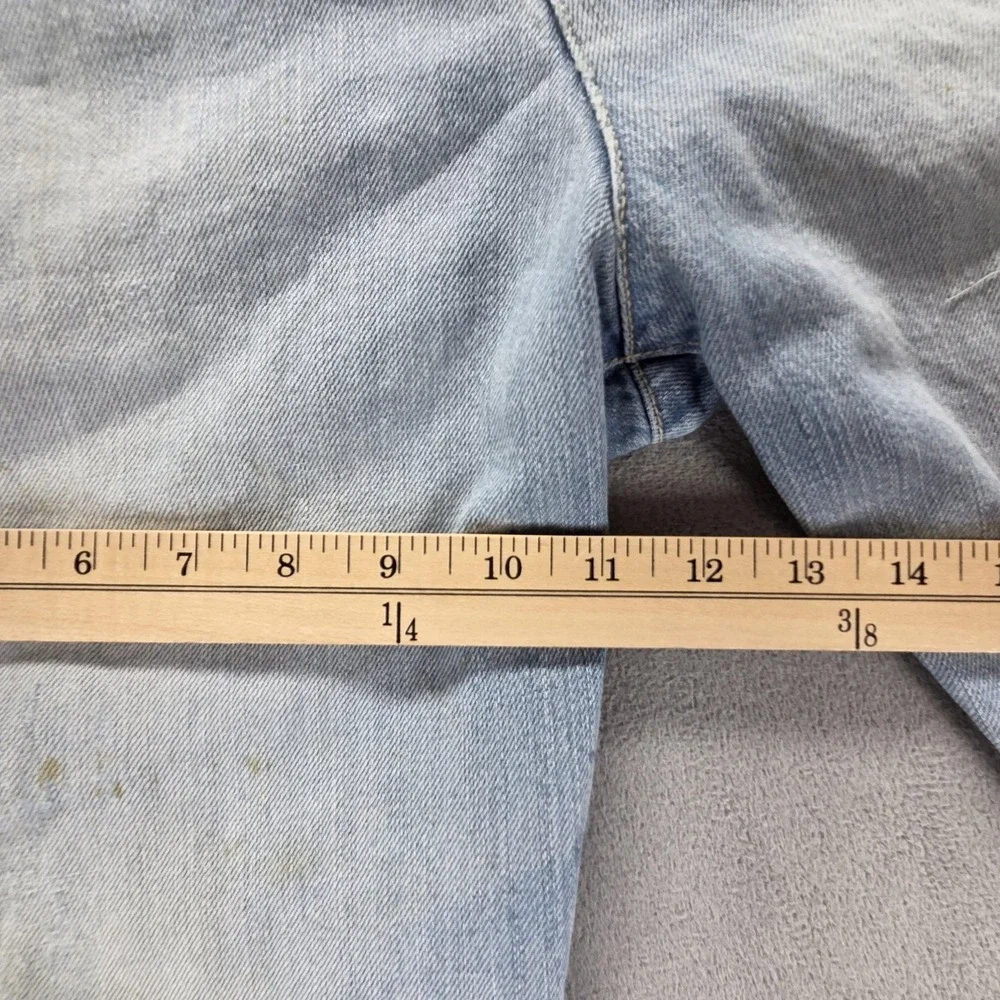 VTG Levis Engineered Jeans Mens Blue‎ Japan Twisted Altered Hem Flap Fits 30x26